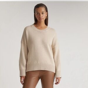 100% Organic Cotton Boyfriend Crew Sweater by Quince